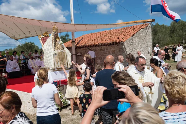 Kukljica Croatia Aug 2021 축제는 크로아티아의 섬에서 — 스톡 사진
