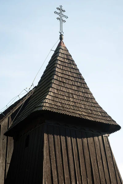 Slovakya Nın Brezany Kasabasındaki Aziz Lucas Katolik Ahşap Kilisesi — Stok fotoğraf