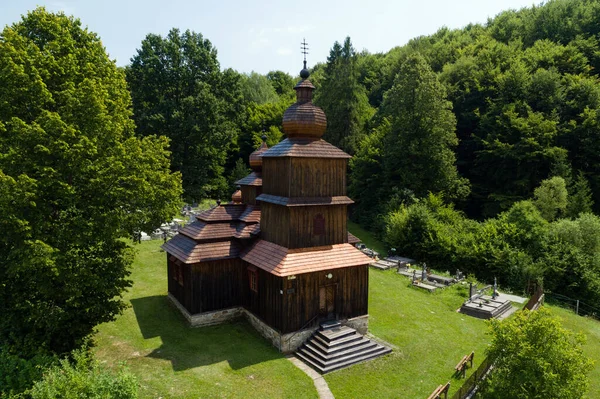 Stock image The Greek Catholic wooden church of St Paraskieva in a village Dobroslava, Slovakia