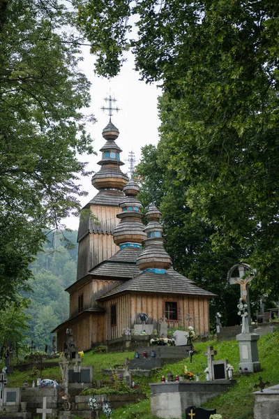 Görög Katolikus Templom Mennybemenetele Szentanya Isten Egy Faluban Hunkovce Szlovákia — Stock Fotó