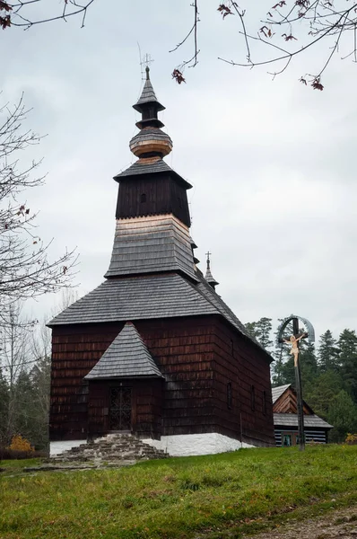 Matysova Köyünden Yunan Katolik Ahşap Kilise Stara Lubovna Slovakya Açık — Stok fotoğraf