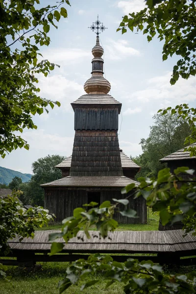 Greek Catholic Wooden Church Paraskieva Village Nova Polianka Located Open — Stock Photo, Image