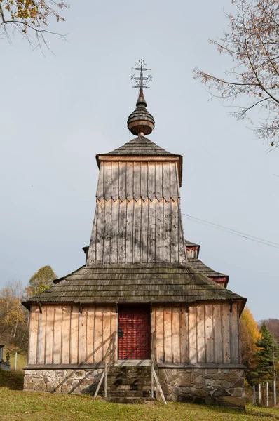 Den Grekisk Katolska Träkyrkan Michael Ärkeängeln Prikra Slovakien — Stockfoto