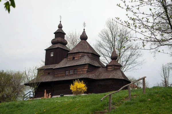 Greek Catholic Wooden Church Michael Archangel Nova Sedlica Located Open — Stock Photo, Image