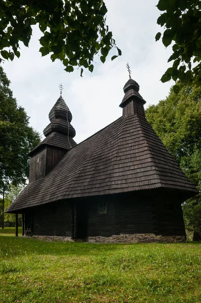 Den Grekisk Katolska Träkyrkan Reliker Nicholas Ruska Bystra Slovakien Unescos — Stockfoto
