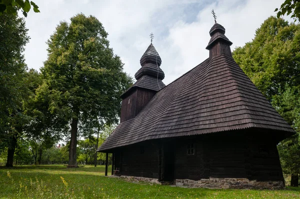 Grieks Katholieke Houten Kerk Van Relikwieën Van Sint Nicolaas Een — Stockfoto