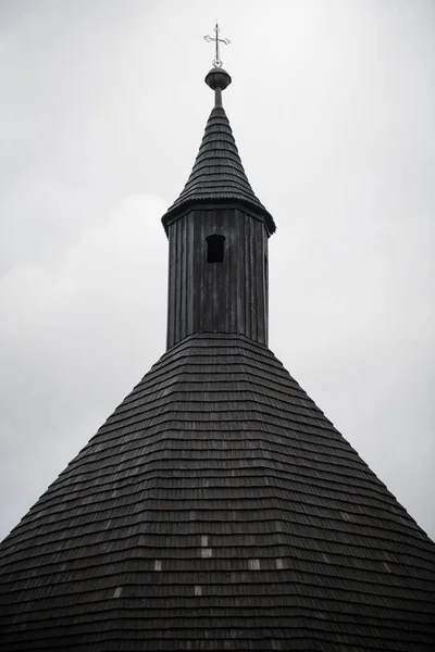 Tower Cross Top Wooden Articular Church All Saints Mid 15Th — Stok fotoğraf