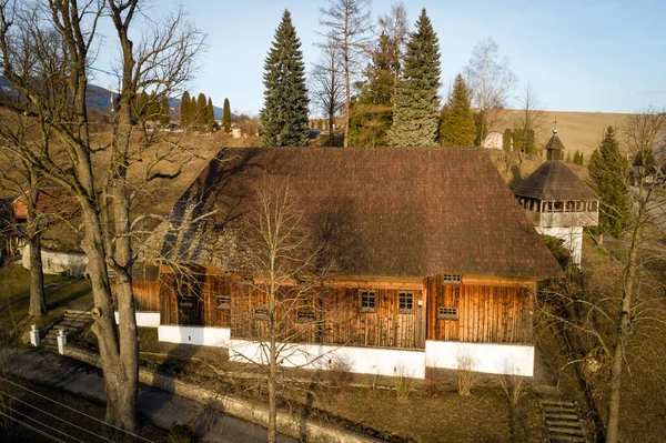 Aerial View Wooden Articular Church Michael 17Th Century Istebne Slovakia — Stock Fotó