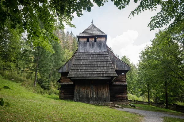 Gothic Wooden Church Elizabeth Zabrez Located Open Air Museum Representing — стоковое фото