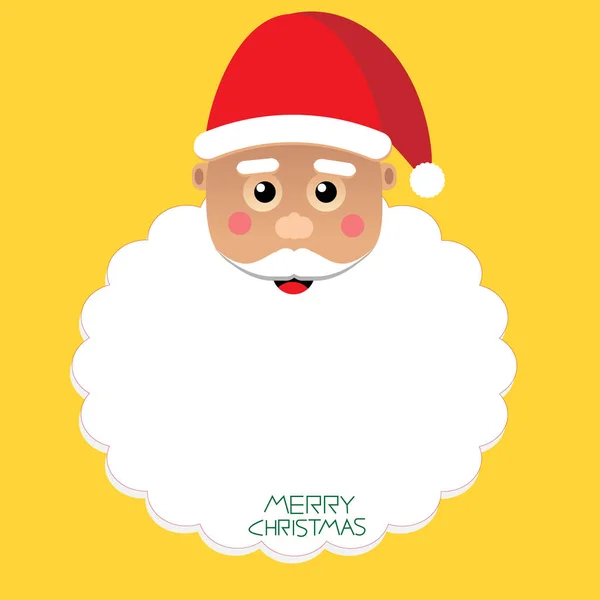 Beyaz çiçek kartlı Noel Baba. Kutlama kartı için Noel reklamı tasarımı, reklam afişleri, indirim, satış, posterler, etiketler ve etiketler. text.vektör illüstrasyonu için boşluğu kopyala.