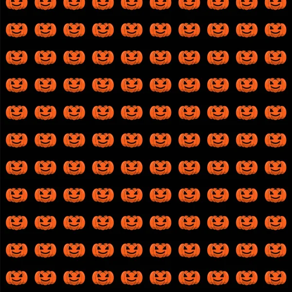 Halloween Concept Pumpkin Naadloos Patroon Zwarte Achtergrond Jack Lantaarn Ontwerp — Stockvector