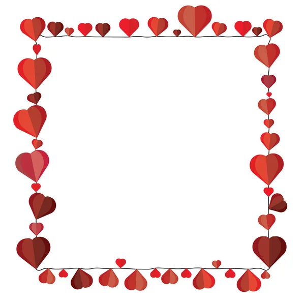 Kırmızı ve Pembe Kalp. Kağıt kalpler beyaz arka planda izole edilmiş. Sevgililer Günü, Anneler Günü, Babalar Günü. Kart, promosyon, sunum için tasarım şablonu. Vektör İllüstrasyonu