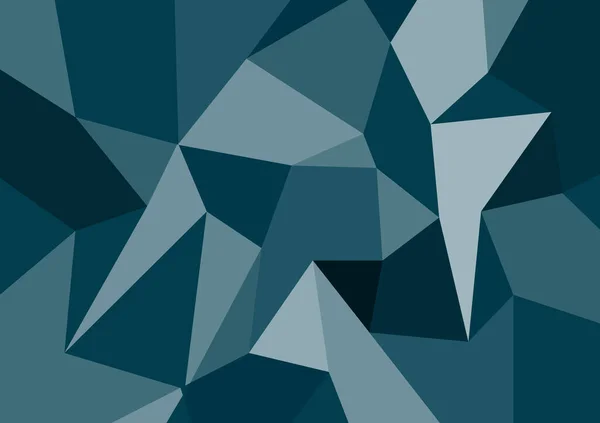 Soyut Mavi Çokgen Arkaplanı. Düşük Poly Art Multicolor Mozaiği. Tasarım Şablonları. Vektör İllüstrasyonu