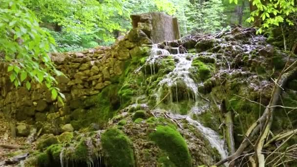 Yusupov Pond Bakhchysarai Crimea Agua Sale Presa Una Cascada — Vídeos de Stock