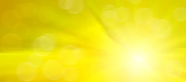 サンビームで日当たりの良い抽象的な背景 デザインの黄色の背景 — ストック写真