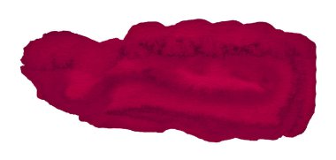 Koyu şarap rengi suluboya, fırçayla boyanmış el boyası leke. Burgundy arkaplanı.