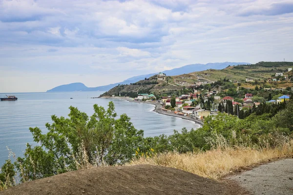 View Seaside Settlement Malorechenskoye Crimea — Stock fotografie