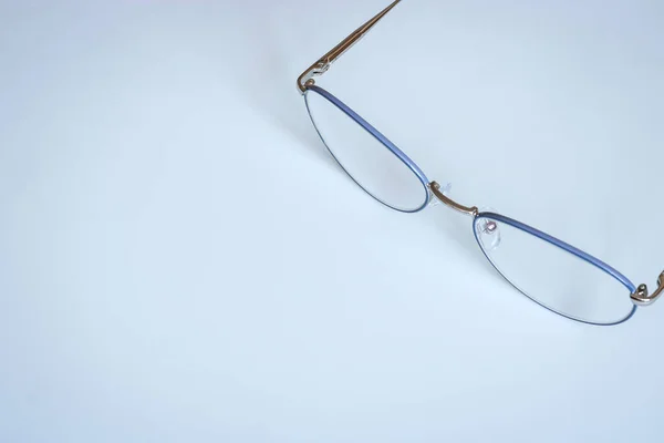 Glasses Elegant Thin Frame Light Background — Stock Photo, Image