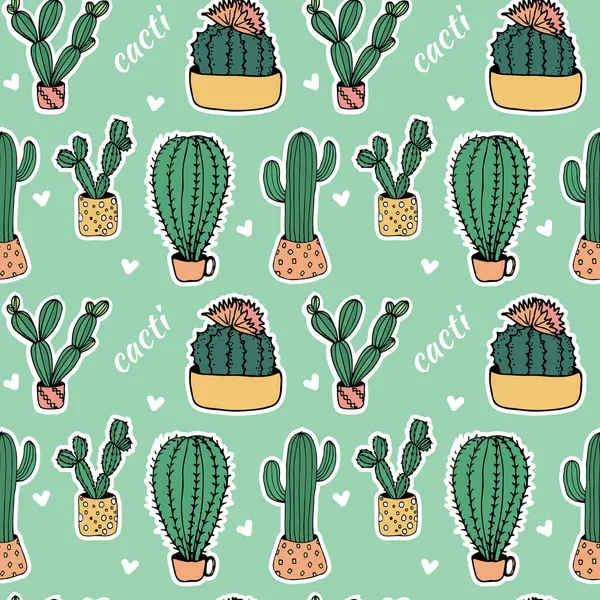 Karalama çizimi kaktüsü beyaza siyah