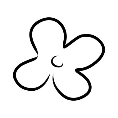 Vektör çizgisi çiçekleri. El çizimi karalama