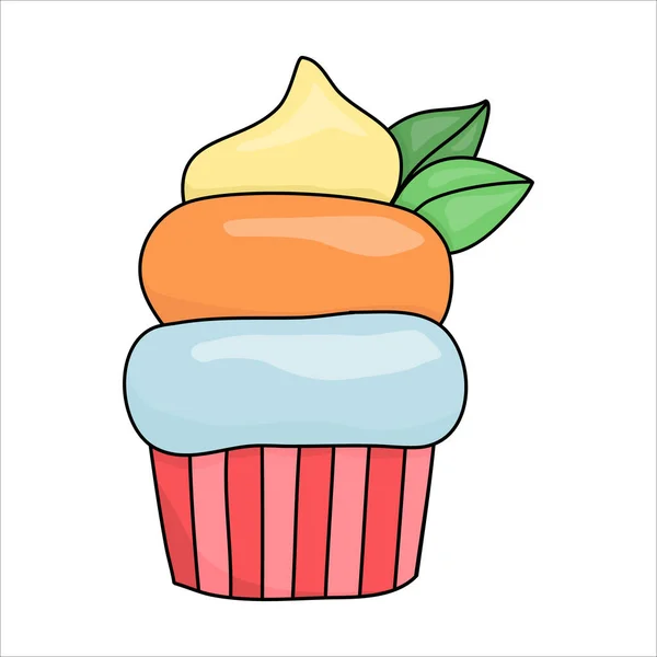 Cupcake tatlı karikatür tasarım vector Illustrator