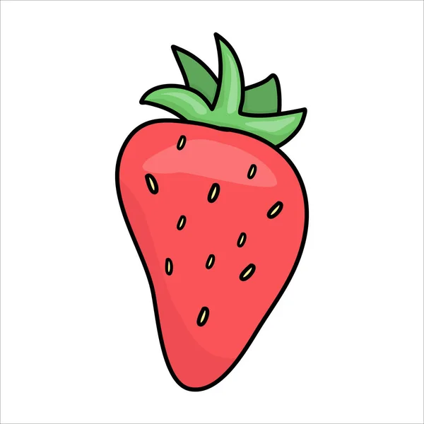 Çilekli. Beyaz üzerine kırmızı tatlı dut