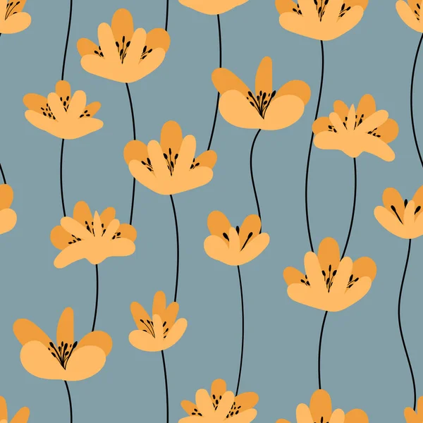 망사 모양의 꽃 과 식물 — 스톡 벡터