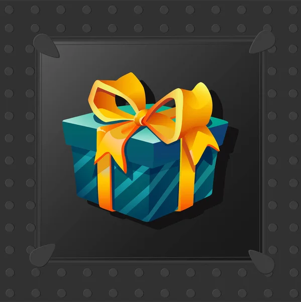 Geschenkbox Spieldesign Geschenkverpackung Box Symbol Mit Schleife — Stockvektor