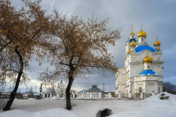 City Landscape White Intercession Church Provincial Ural Town Kamyshlov Ural — Stockfoto