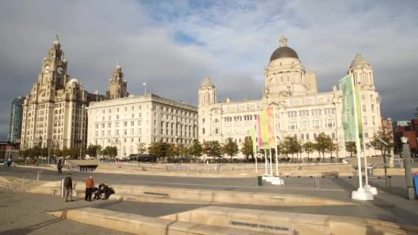 Liverpool September 2021 Timelapse Liverpool Town Hall Cityscape Historic Iconic — Stockvideo