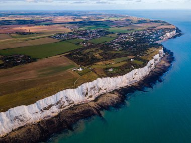 Dover 'ın Beyaz Kayalıkları. Seven Sisters Ulusal Parkı, Doğu Sussex, İngiltere Güney Sahili.