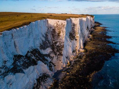Dover 'ın Beyaz Kayalıkları. Seven Sisters Ulusal Parkı, Doğu Sussex, İngiltere Güney Sahili.