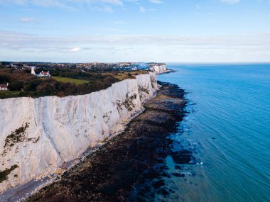 Dover 'ın Beyaz Kayalıkları. Seven Sisters Ulusal Parkı, Doğu Sussex, İngiltere Güney Sahili.