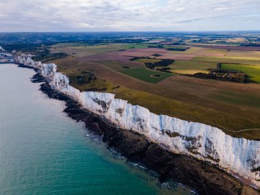 Dover 'ın Beyaz Kayalıkları. Seven Sisters Ulusal Parkı, Doğu Sussex, İngiltere Güney Sahili.
