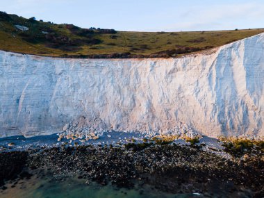 Dover 'ın Beyaz Kayalıkları. Seven Sisters Ulusal Parkı, Doğu Sussex, İngiltere Güney Sahili.