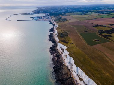Dover 'ın Beyaz Kayalıkları. Seven Sisters Ulusal Parkı, Doğu Sussex, İngiltere Güney Sahili.