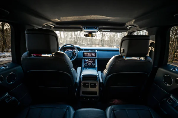 라트비아 2022 2018 Interior Land Rover Range Rover Sport 2019 — 스톡 사진
