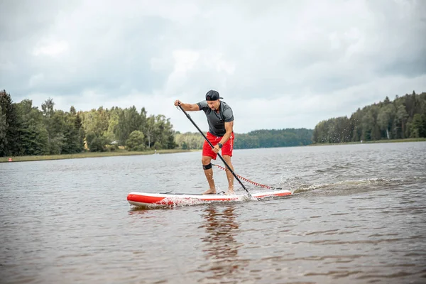 Vaidava Latvia 2021 Sup Stand Paddle Boarding Sup Competition Race — Stockfoto