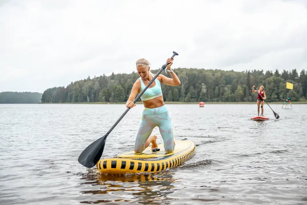 Vaidava Letonia 2021 Sup Stand Paddle Boarding Competencia Sup Carrera — Foto de Stock