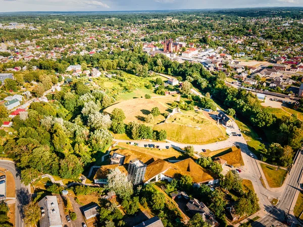 Aerial Drone View Rezekne City Located Latgale Region Eastern Latvia — Stockfoto