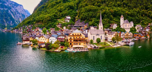 Avusturya Alpleri Salzkammergut Bölgesi Hallstatt Avusturya Daki Dağ Köyü Hallstatt — Stok fotoğraf