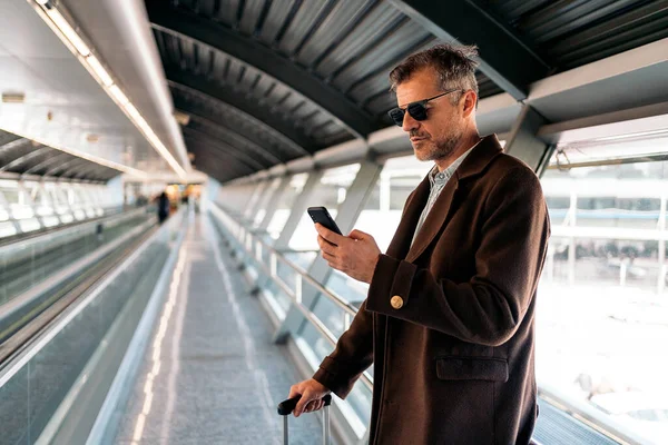 Caucasian business man at airport