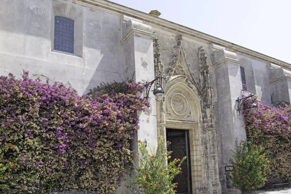 Flower Side Old Church Our Lady Chipiona Cadiz Andalusia Spain — Fotografia de Stock