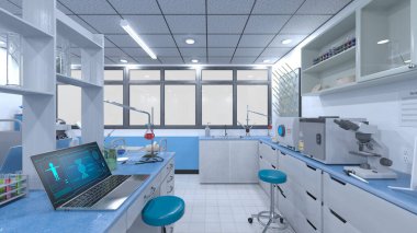 Laboratuvarın 3B görüntülemesi