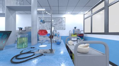 Laboratuvarın 3B görüntülemesi