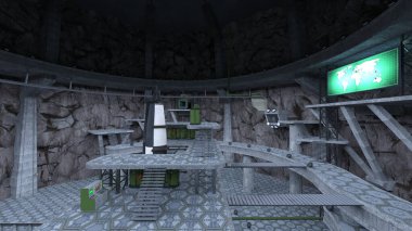 Füze hangarının 3 boyutlu görüntüsü