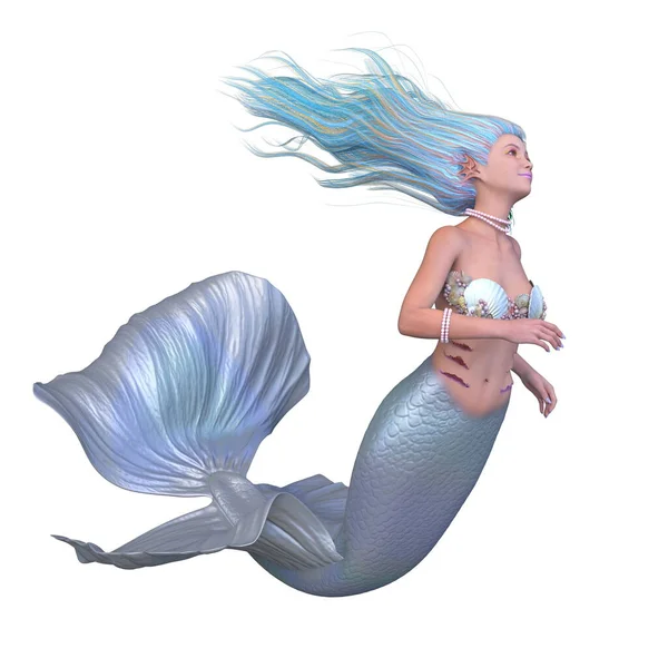 Rendering Una Sirena — Foto Stock