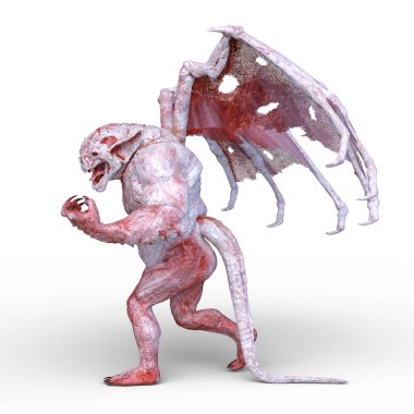 Uçan bir canavarın 3 boyutlu görüntüsü