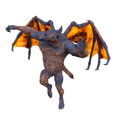 Uçan bir canavarın 3 boyutlu görüntüsü