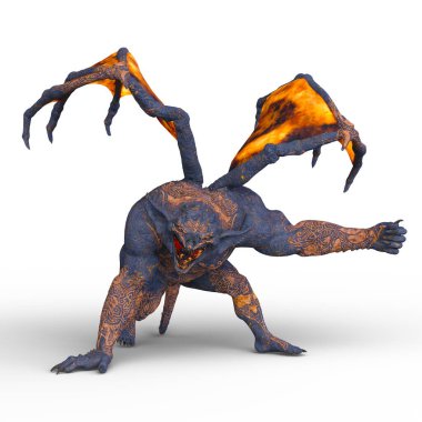 Uçan bir canavarın 3 boyutlu görüntüsü